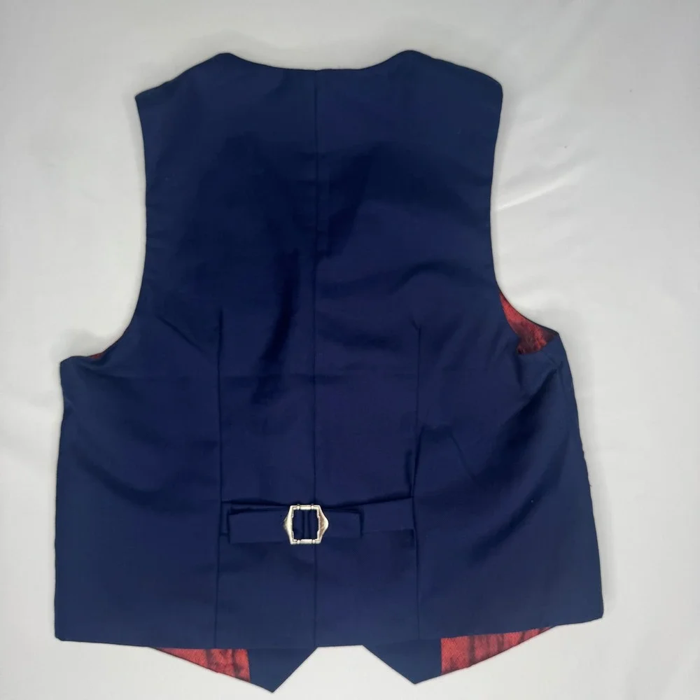 YuanLu Boys Suit Vest Navy Blue Dress‎ Formal Wedding Party Kid Size 7 Years